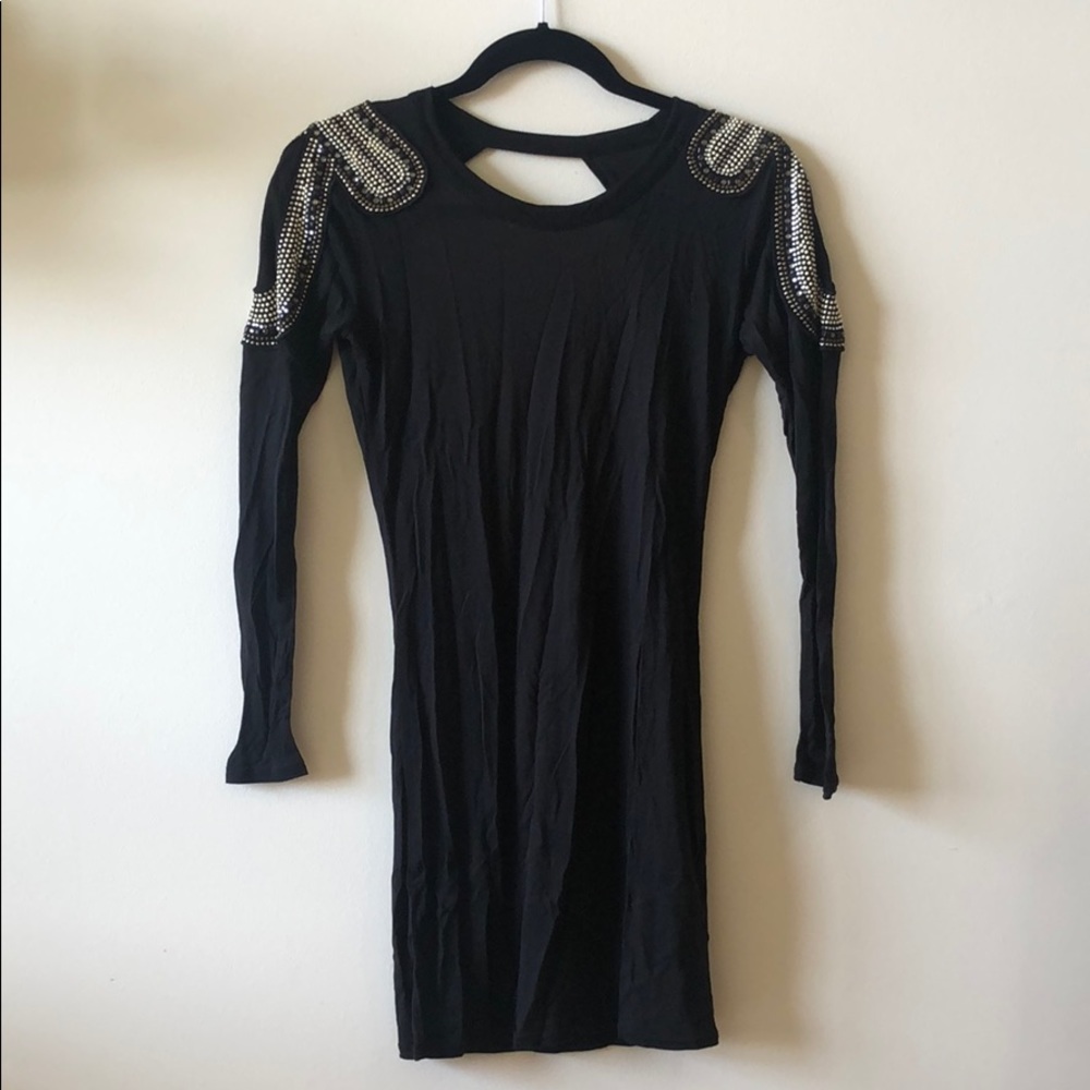 Torn by Ronny Kobo Studded Backless LS Top / Dress